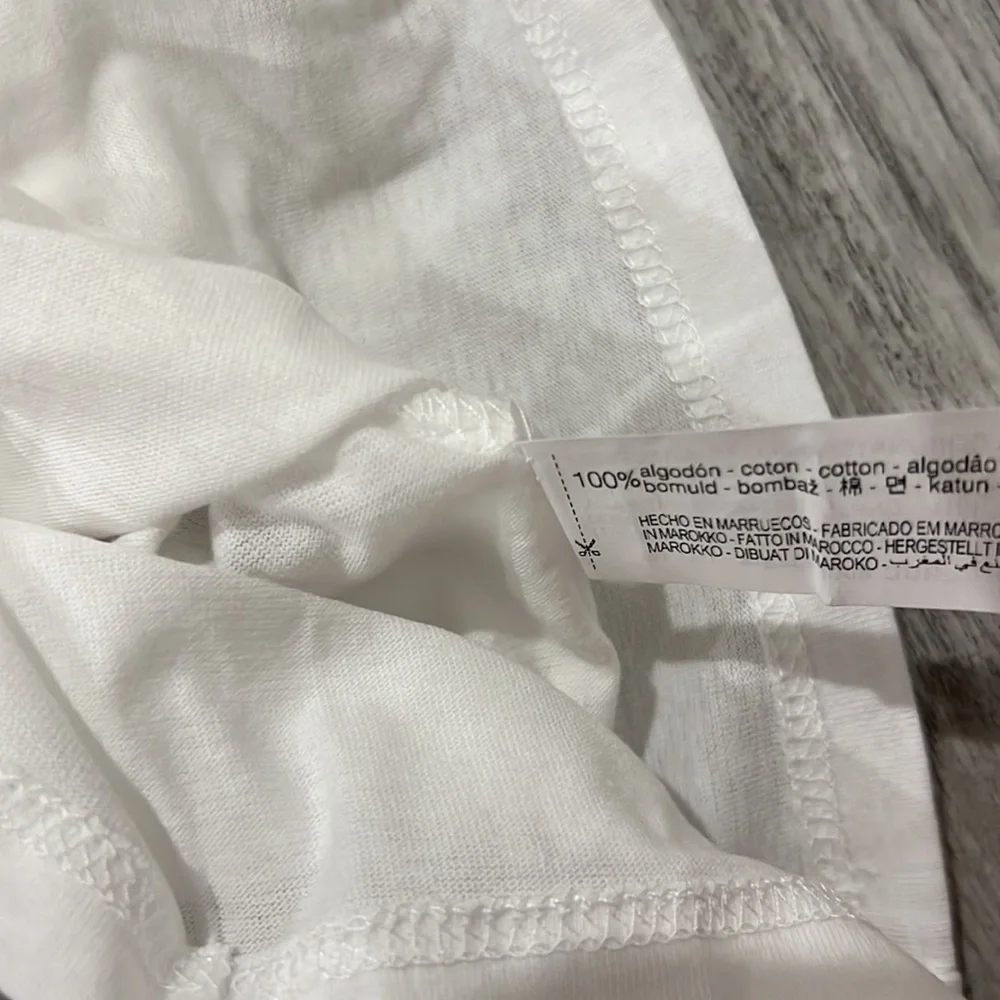 Zara White Ruffled Poplin Top